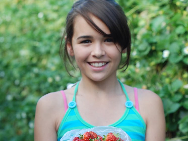All our strawberries grow at shoulder height for easy picking; whether you're two years old or 102!