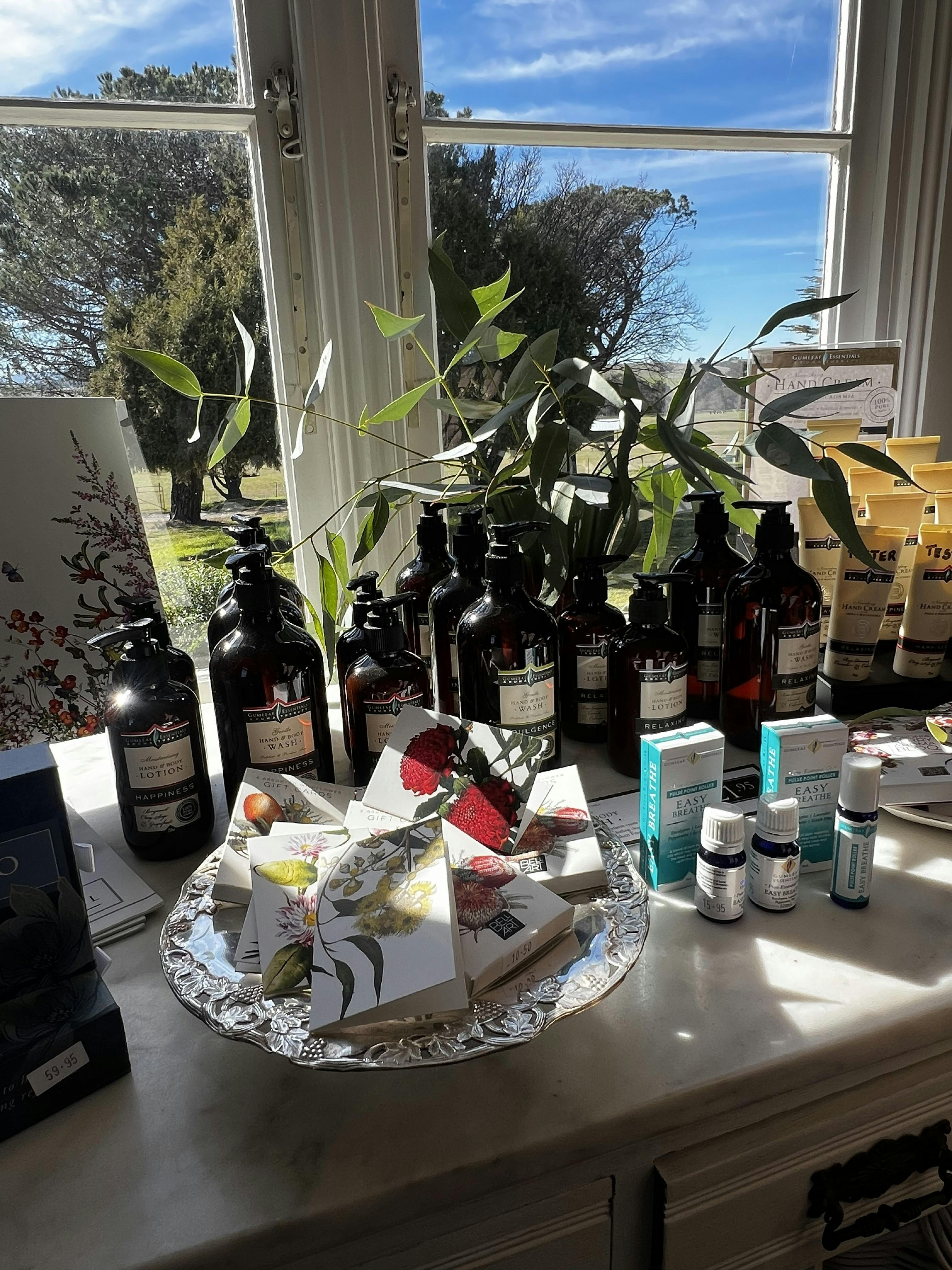 creams and essential oils