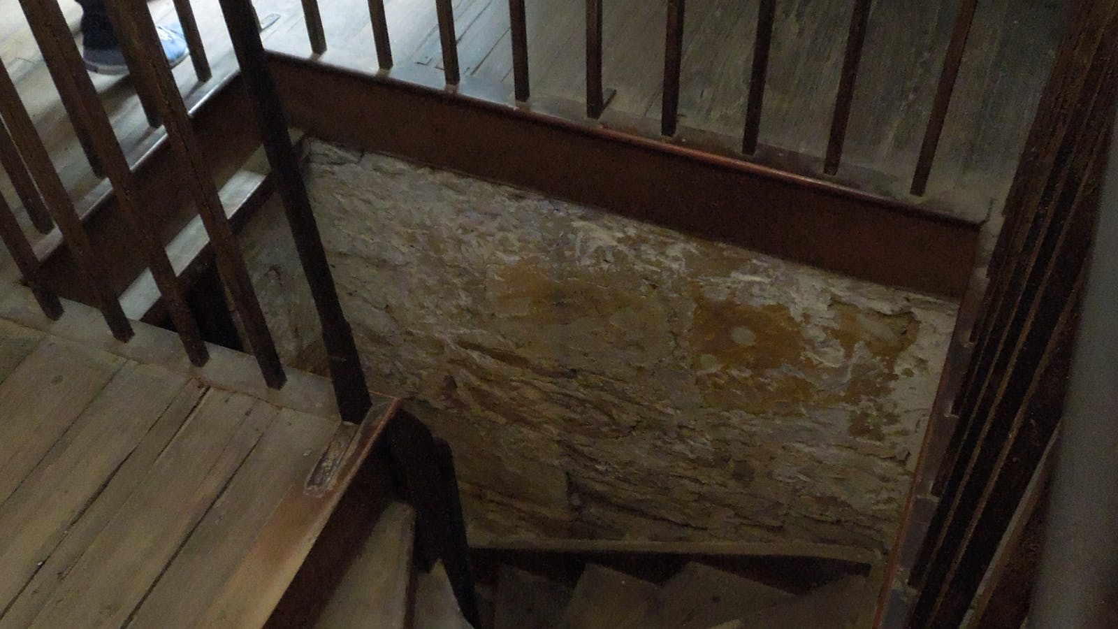 The central stairs of the Hobart Penitentiary tunnel system connecting the courtrooms