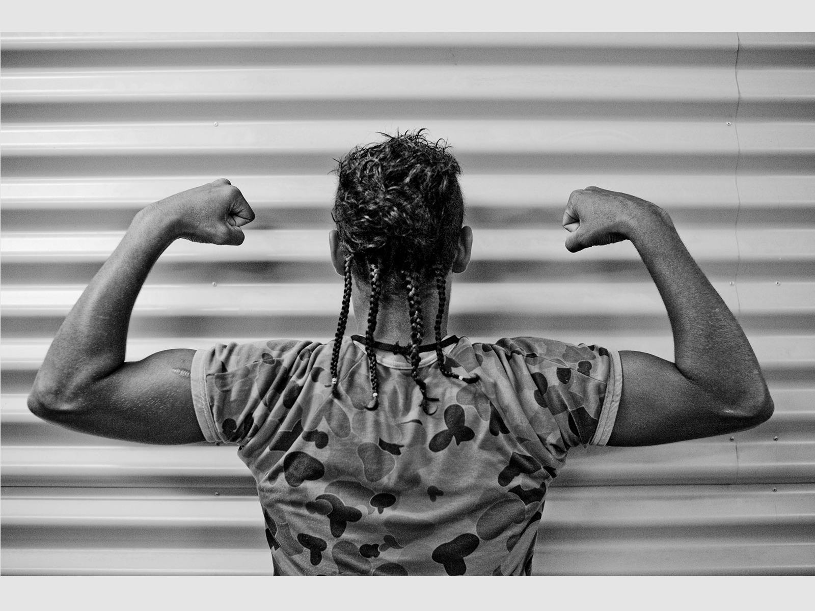 Image: Hamish Cairns, Boxing for Palm Island (Selwyn) 2010, Courtesy of Pursekey Productions. NFSA C