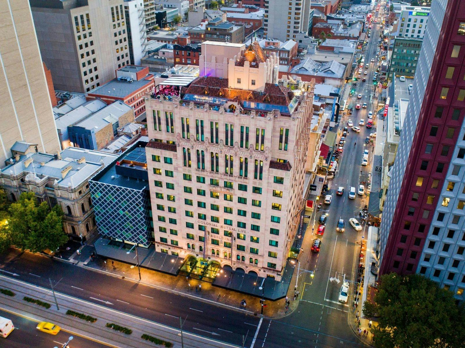 Mayfair Hotel Adelaide Aerial