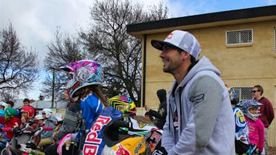 BMX riders waiting to enjoy the track