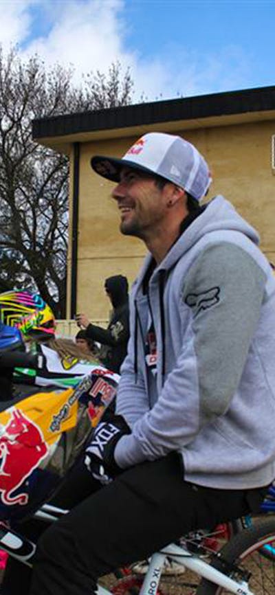 BMX riders waiting to enjoy the track