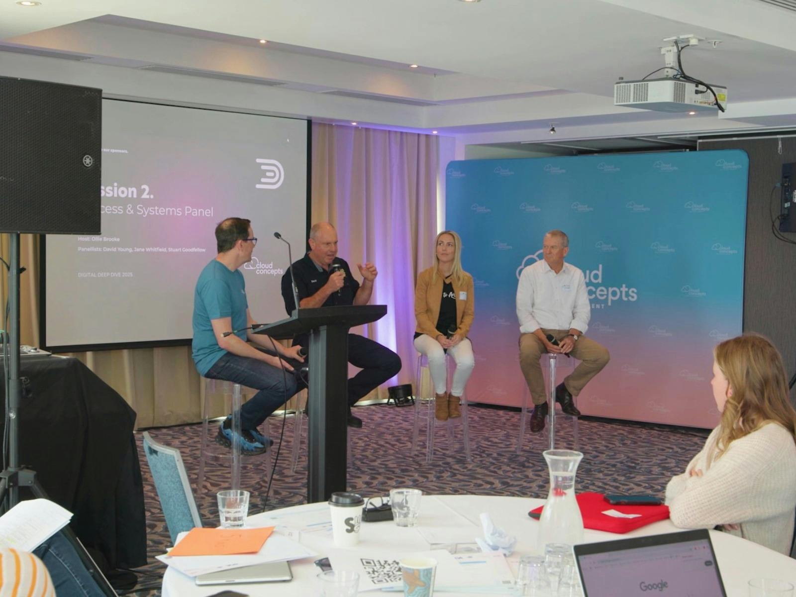 4 regional business leaders on the Business Processes & Systems panel discussion.