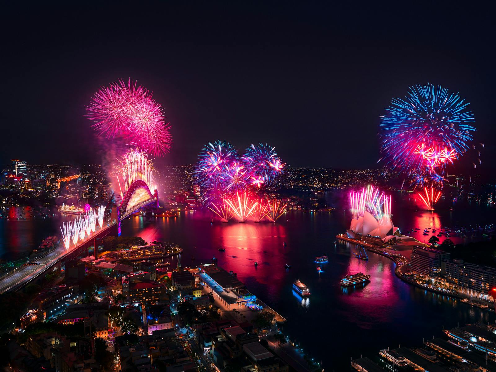 悉尼港的悉尼新年前夜煙花
