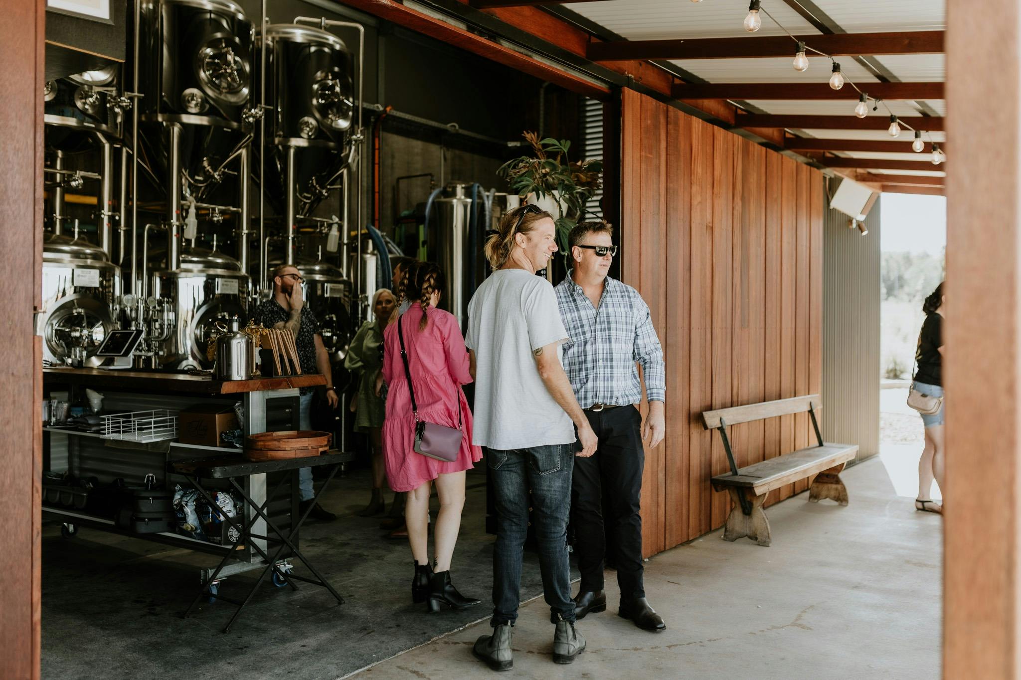 Mudgee Ale Trail clients at the bar at a local brewery