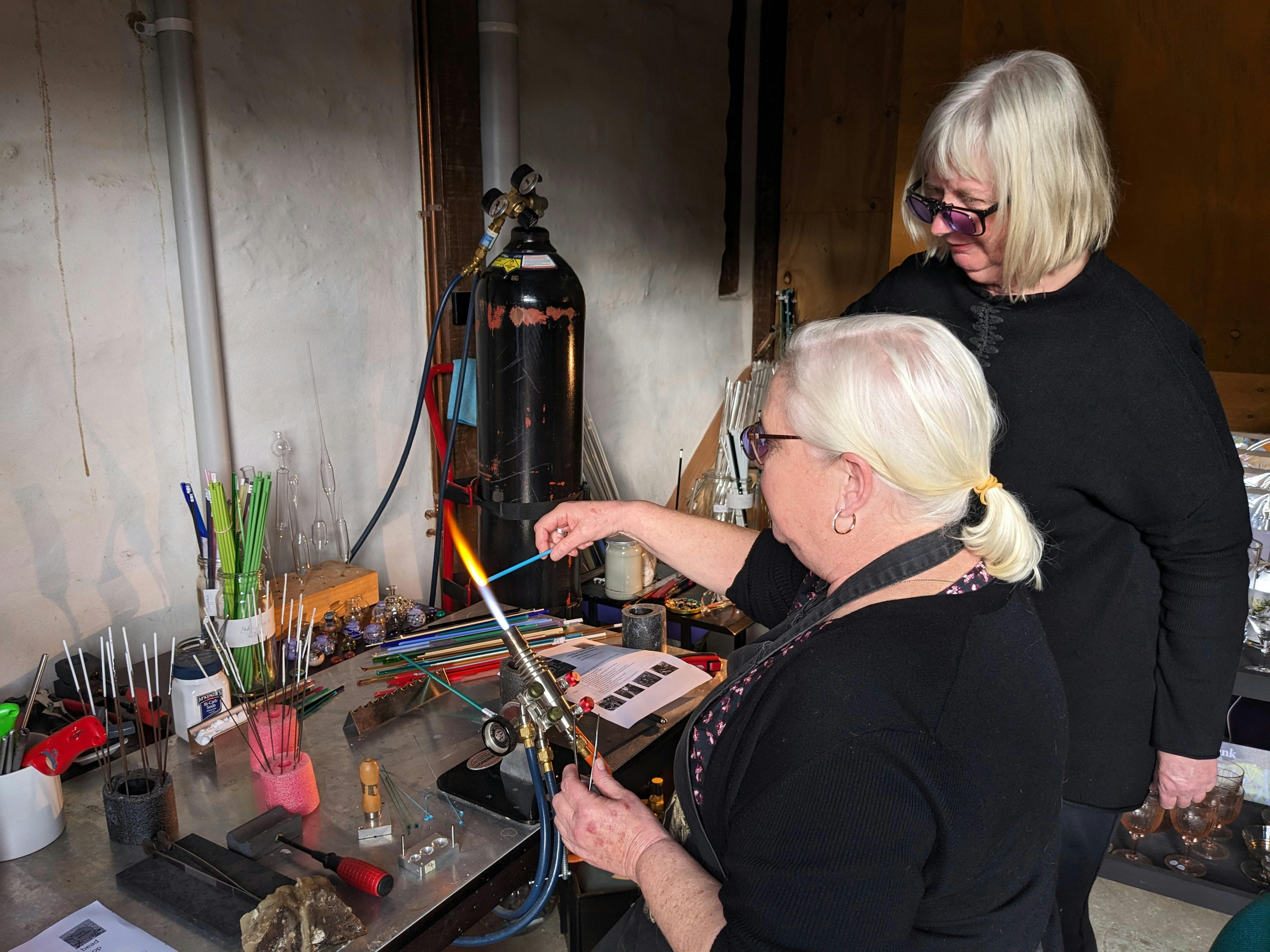 Creating glass beads