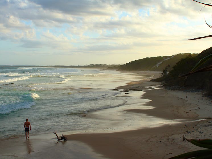 Sunset swim. Brooms Head Back Beach.