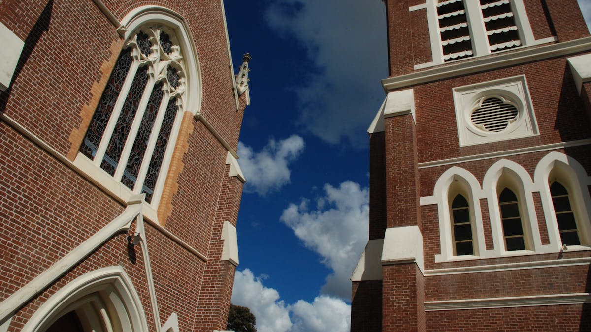 photo showing both the St Pauls Church and the bell tower