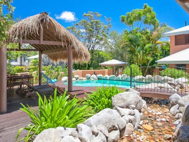 Pool deck and gazebo Pool deck and gazebo