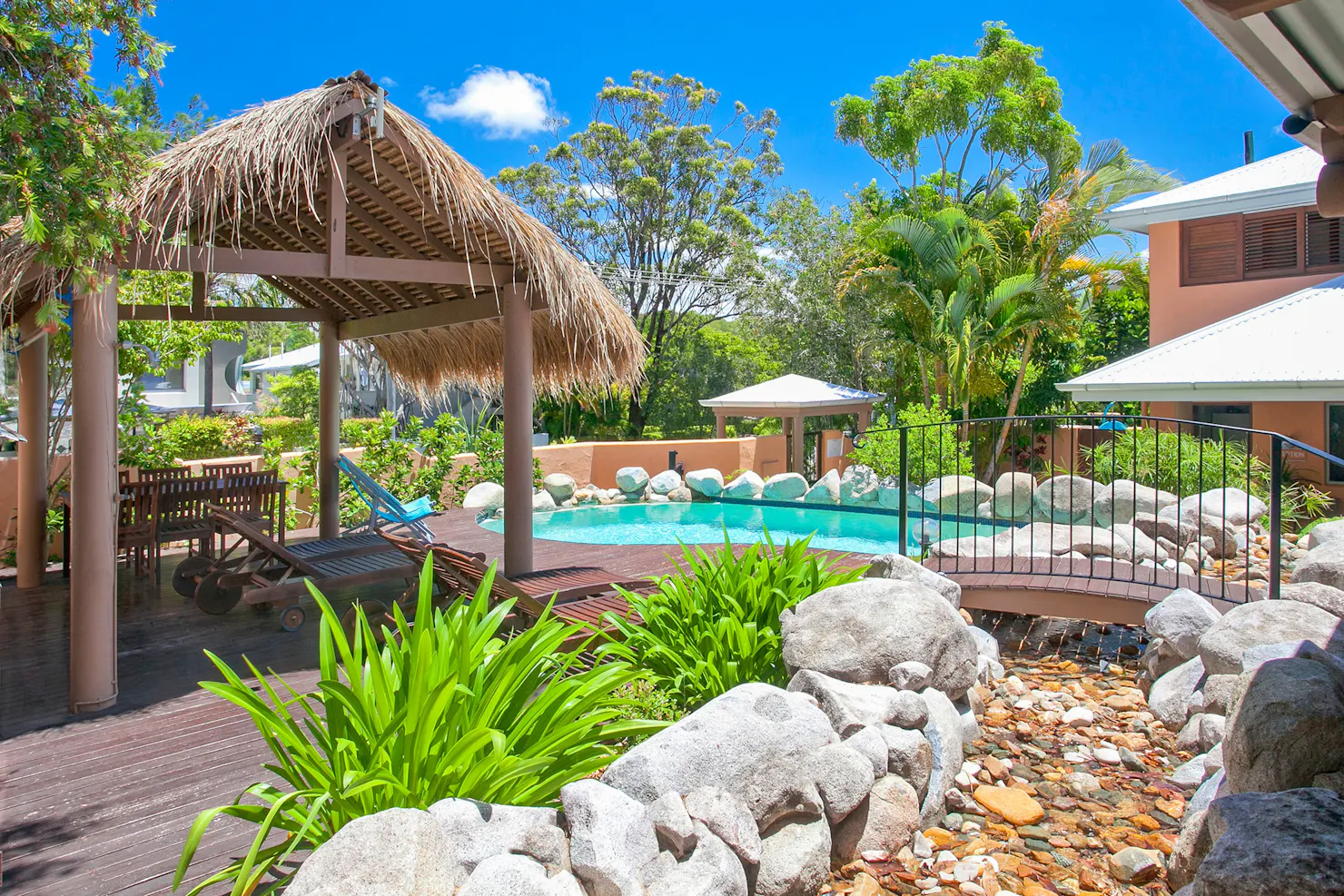 Pool deck and gazebo