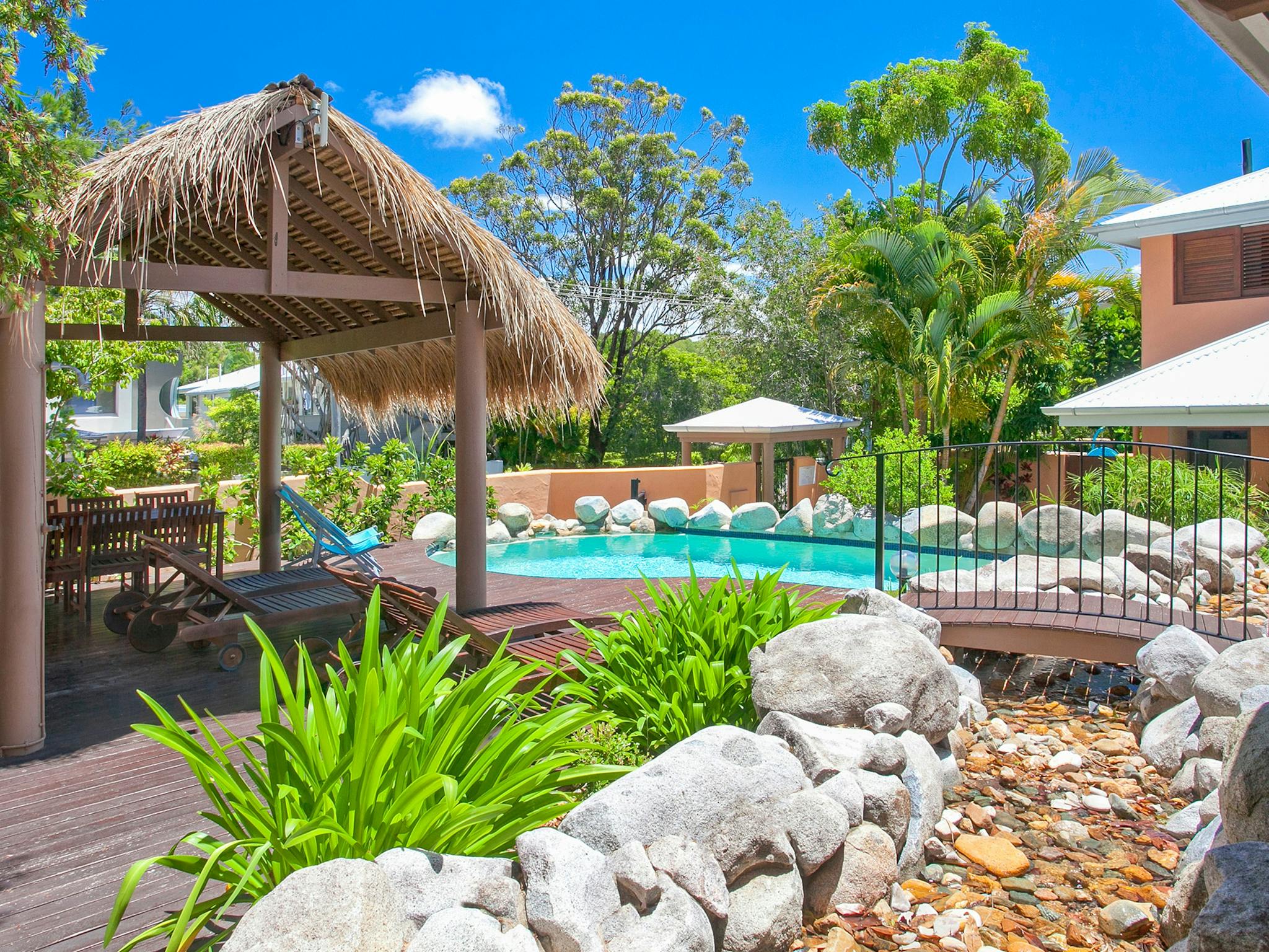 Pool deck and gazebo Pool deck and gazebo