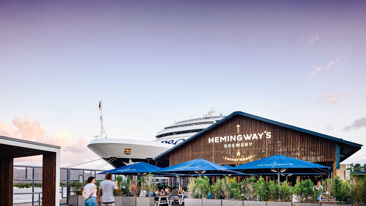 Courtyard view of Hemingway's Brewery