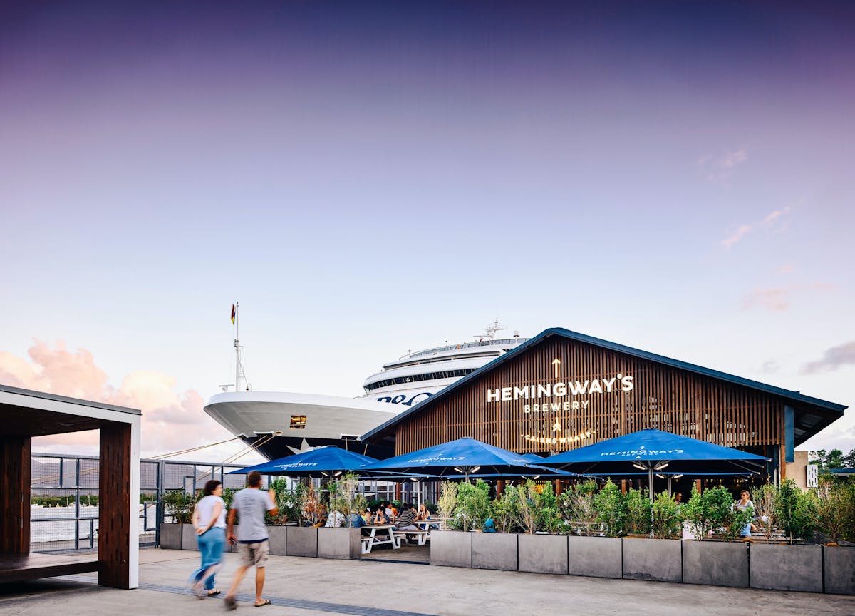 Courtyard view of Hemingway's Brewery