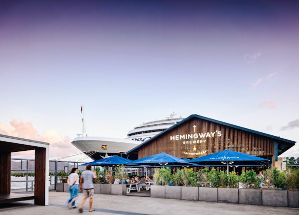 Courtyard view of Hemingway's Brewery