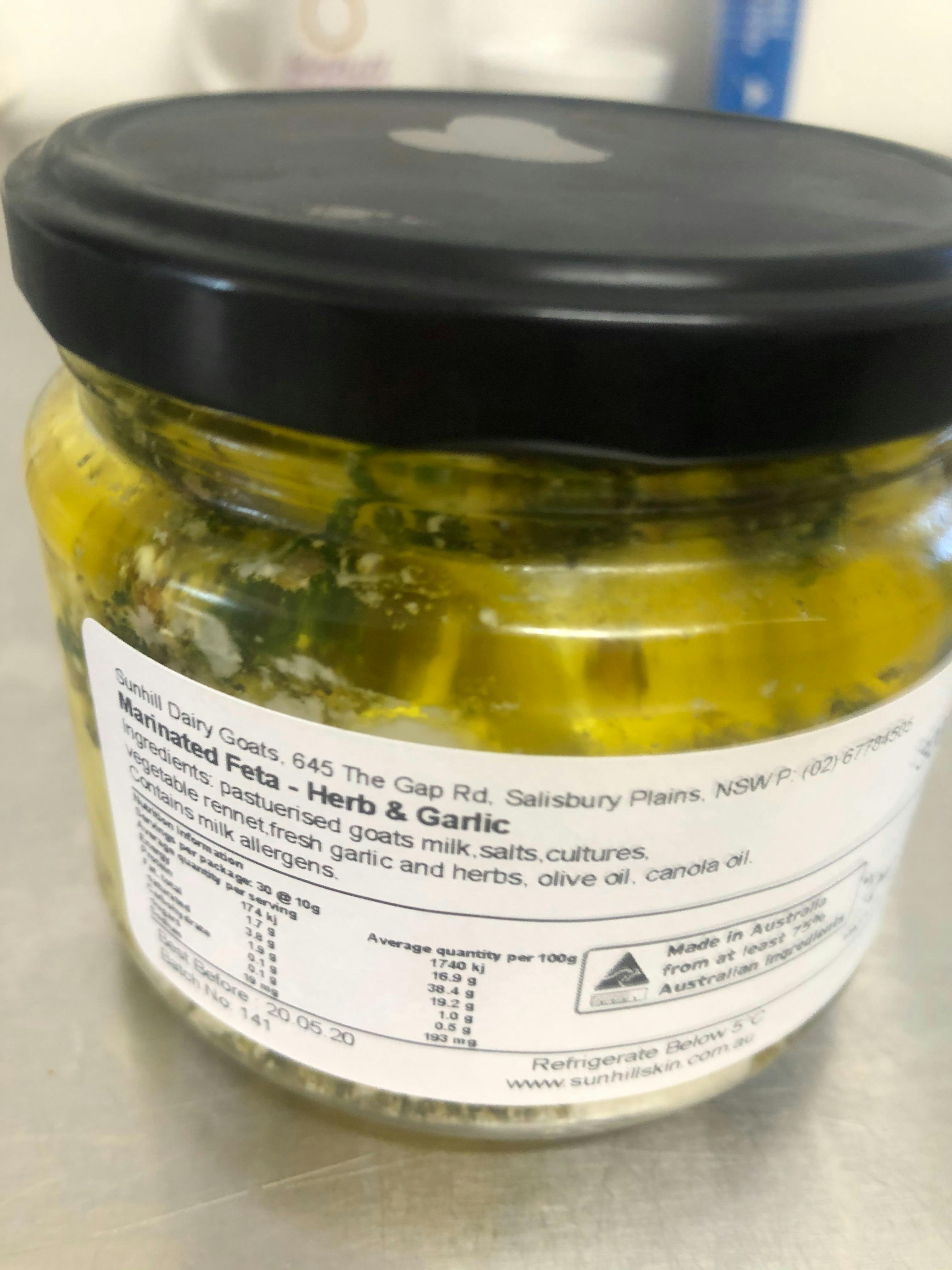 Sunhill Marinated Feta - Herb and Garlic