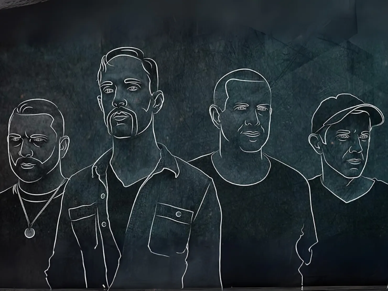 All band members silhouette