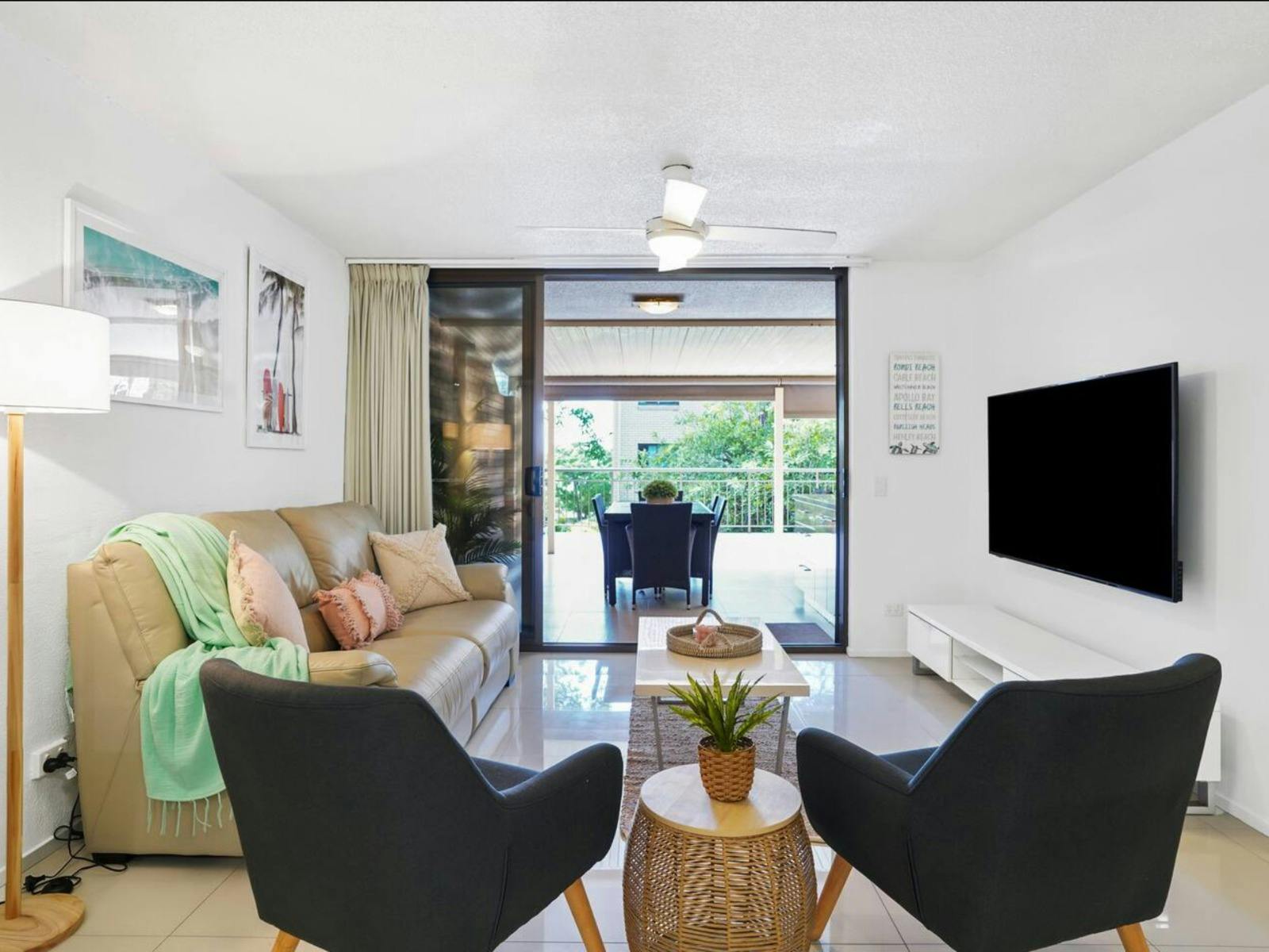 Living room with balcony access Living room with balcony access