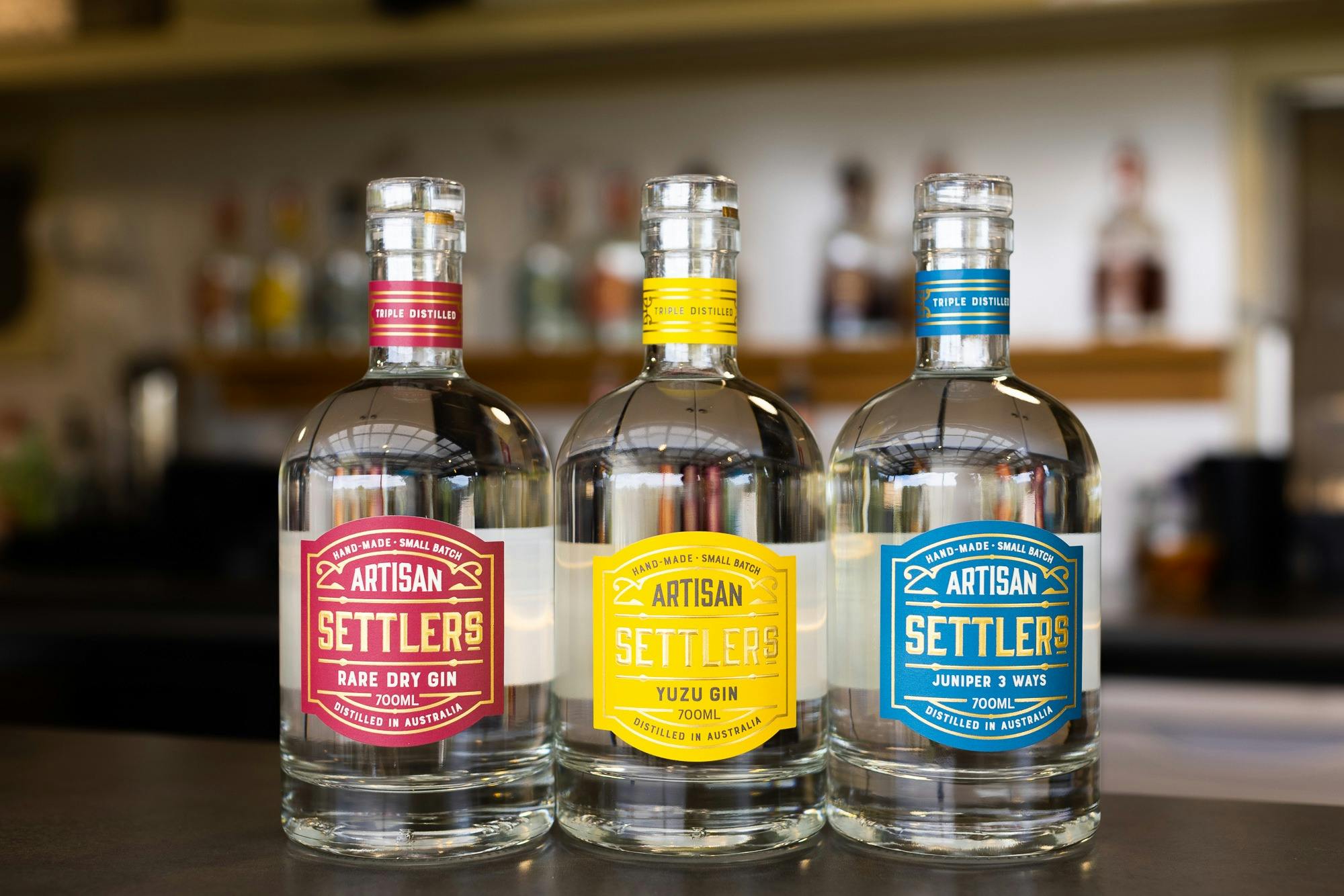 Settlers Gin Bottles