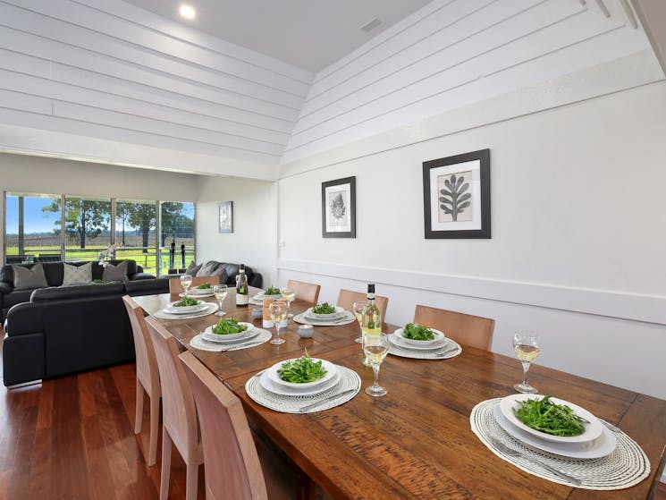 Hunter-Valley-Stays-Accommodation-Ironbark-Hill-Estate-Dining-Table