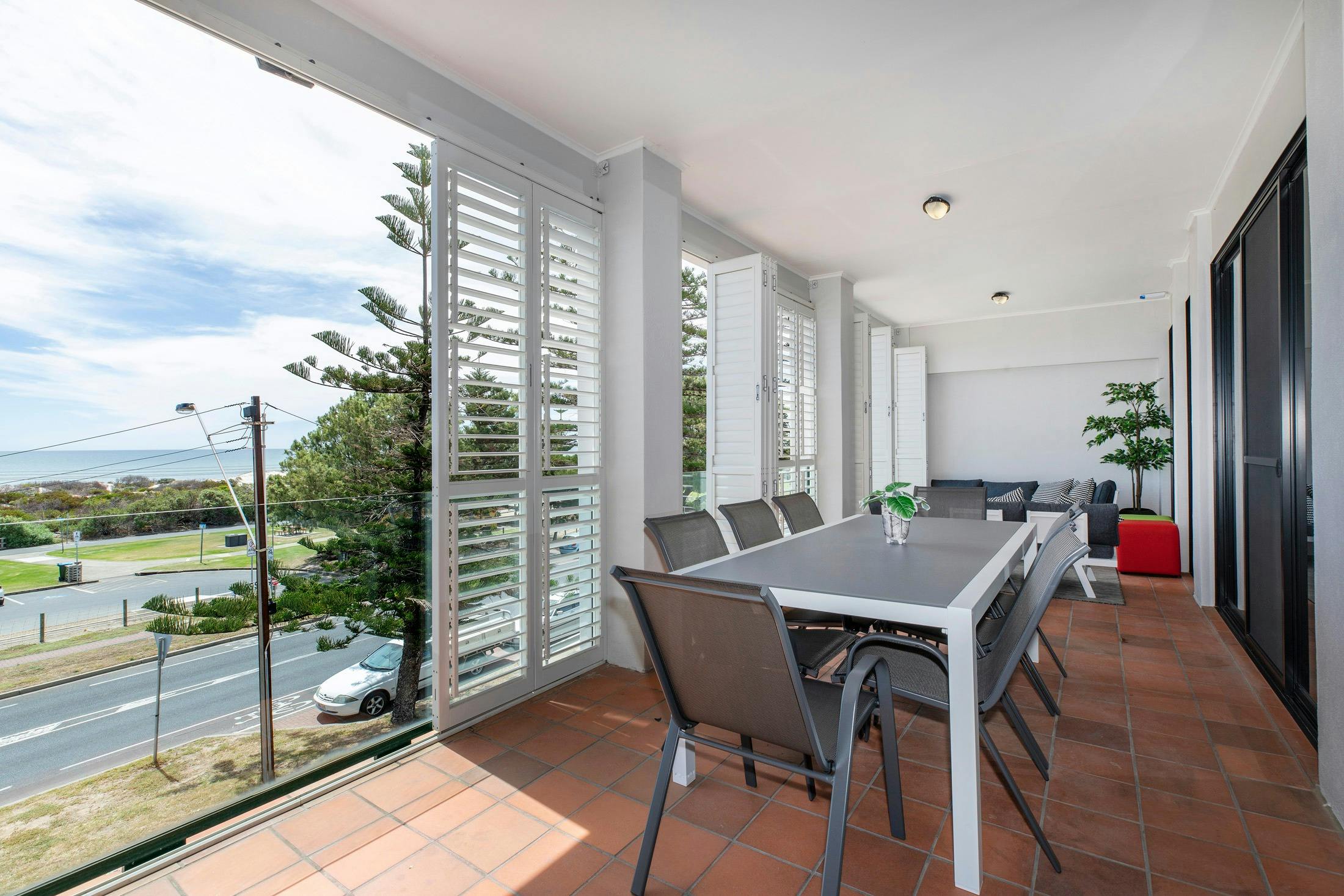 Sea for miles from the balcony