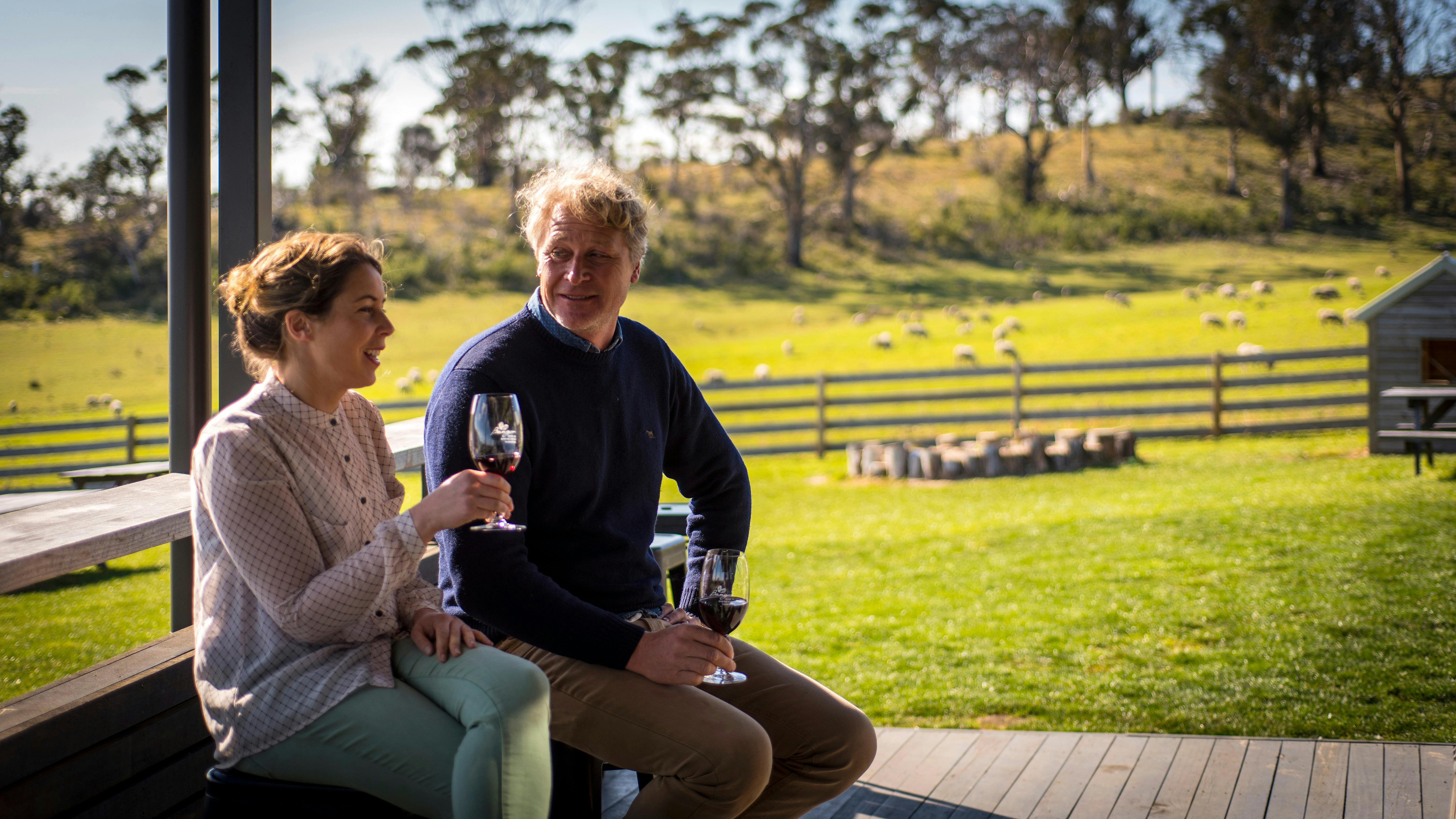 Stunning country views while you enjoy Bangor wine.