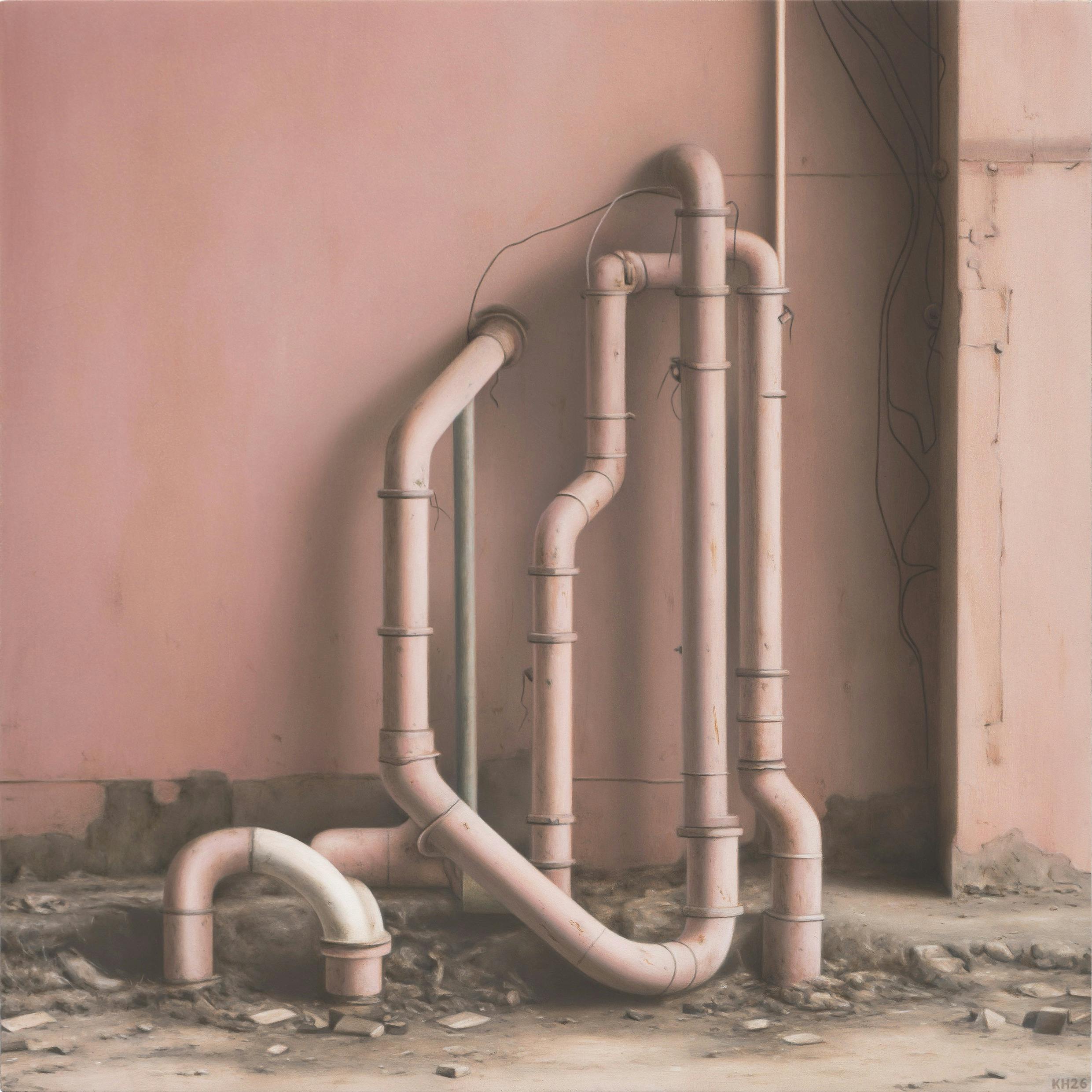 Kirrily Humphries, AS/NZS 3500, 2026, oil on copper and walnut, 13 x 13 cm