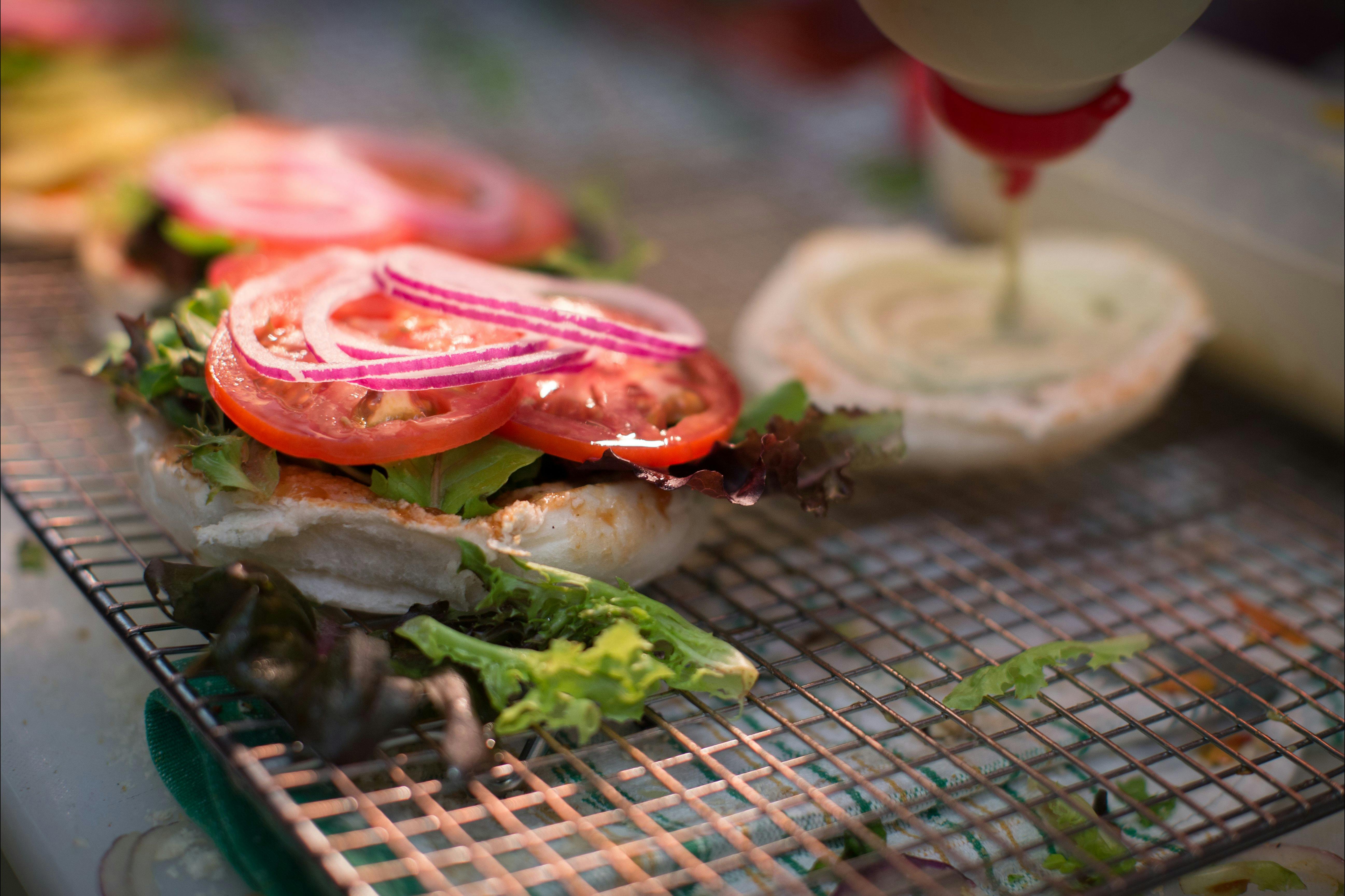 Brodburgers being put together