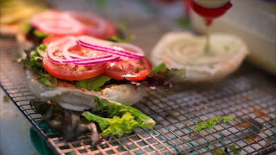 Brodburgers being put together