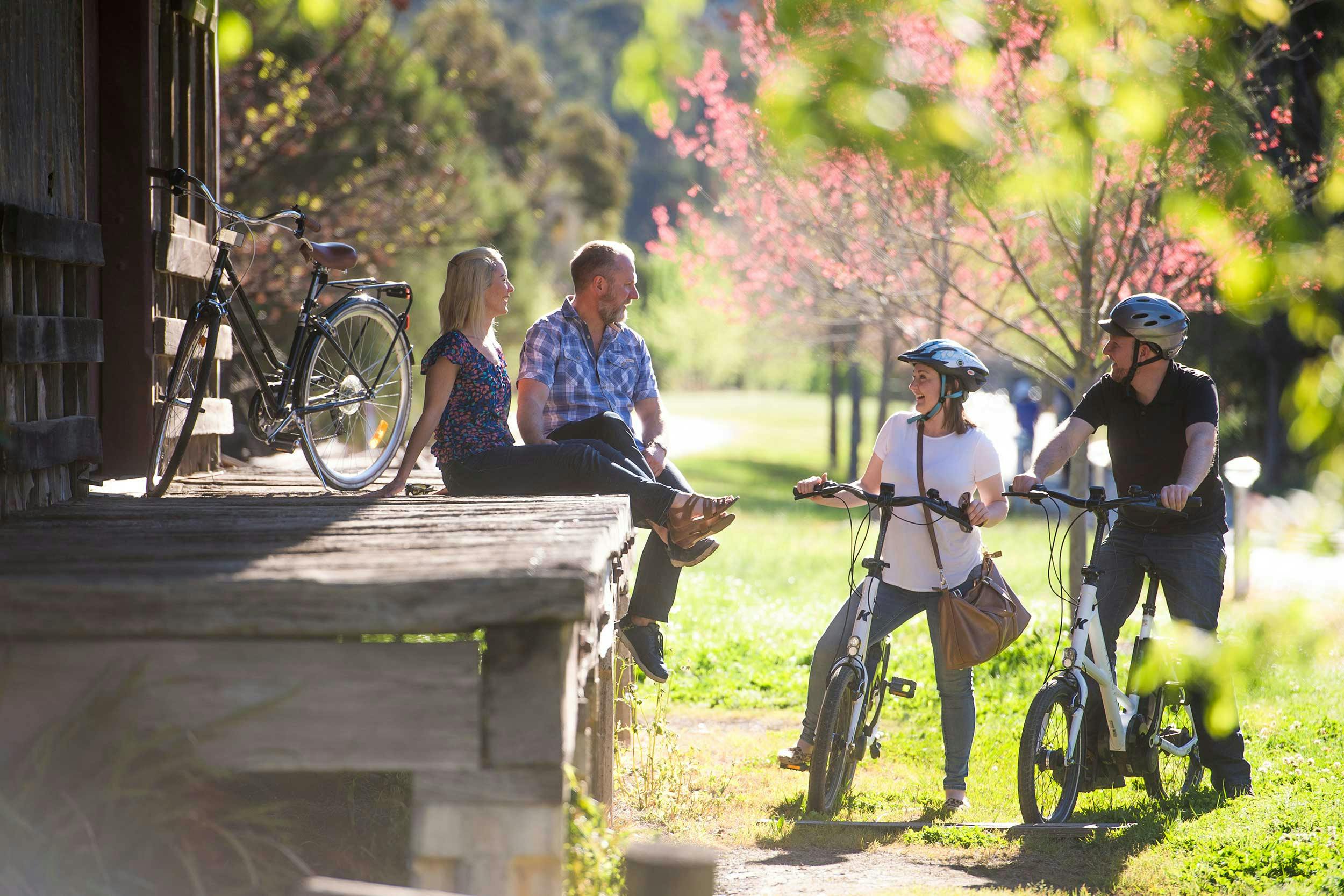 Riding the Murray to Mountains Rail Trail