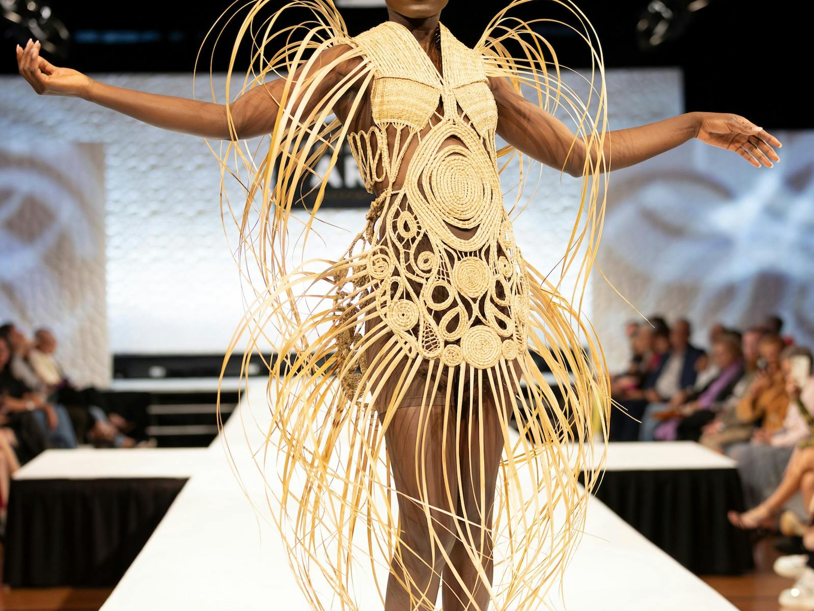 Masterful weaving techniques and flowing movement using the ponytail palm fibre. Masterful weaving techniques and flowing movement using the ponytail palm fibre.