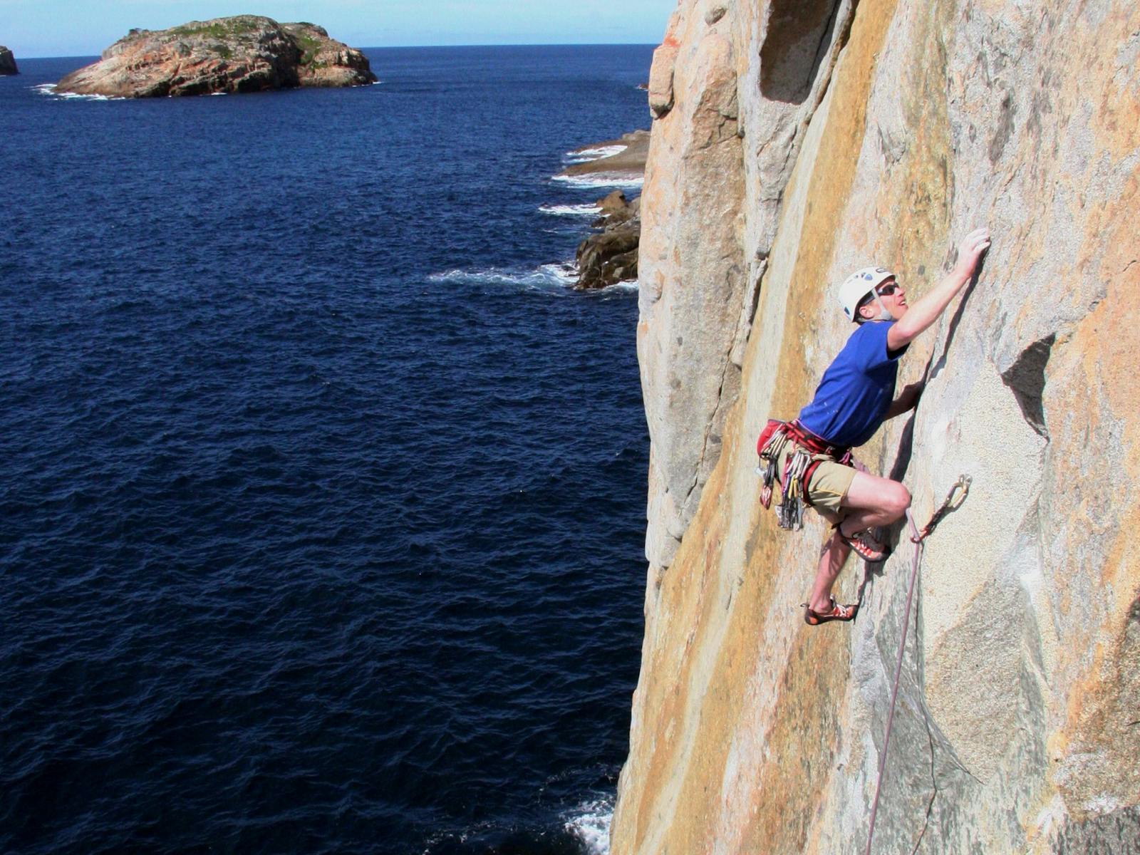 white granite climbing