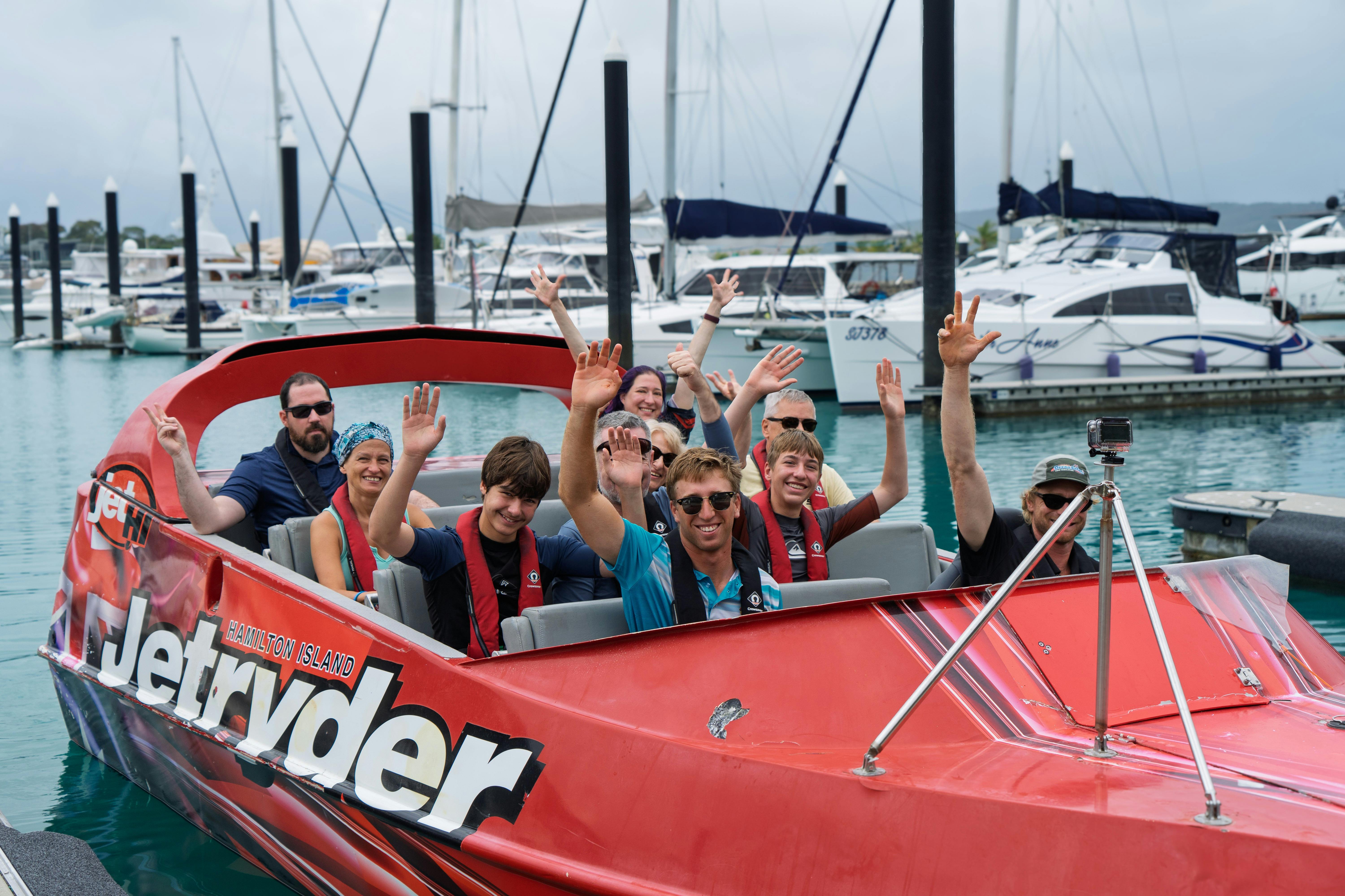 Ocean Jet Boat departing Hamilton Island