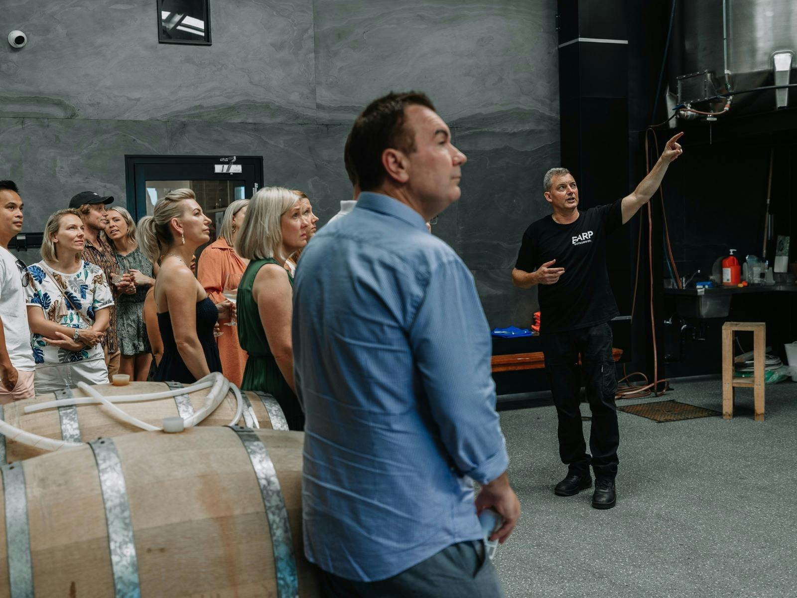 People on a distillery tour
