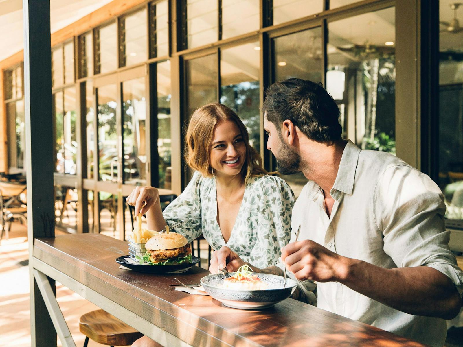 Indoor and outdoor dining options