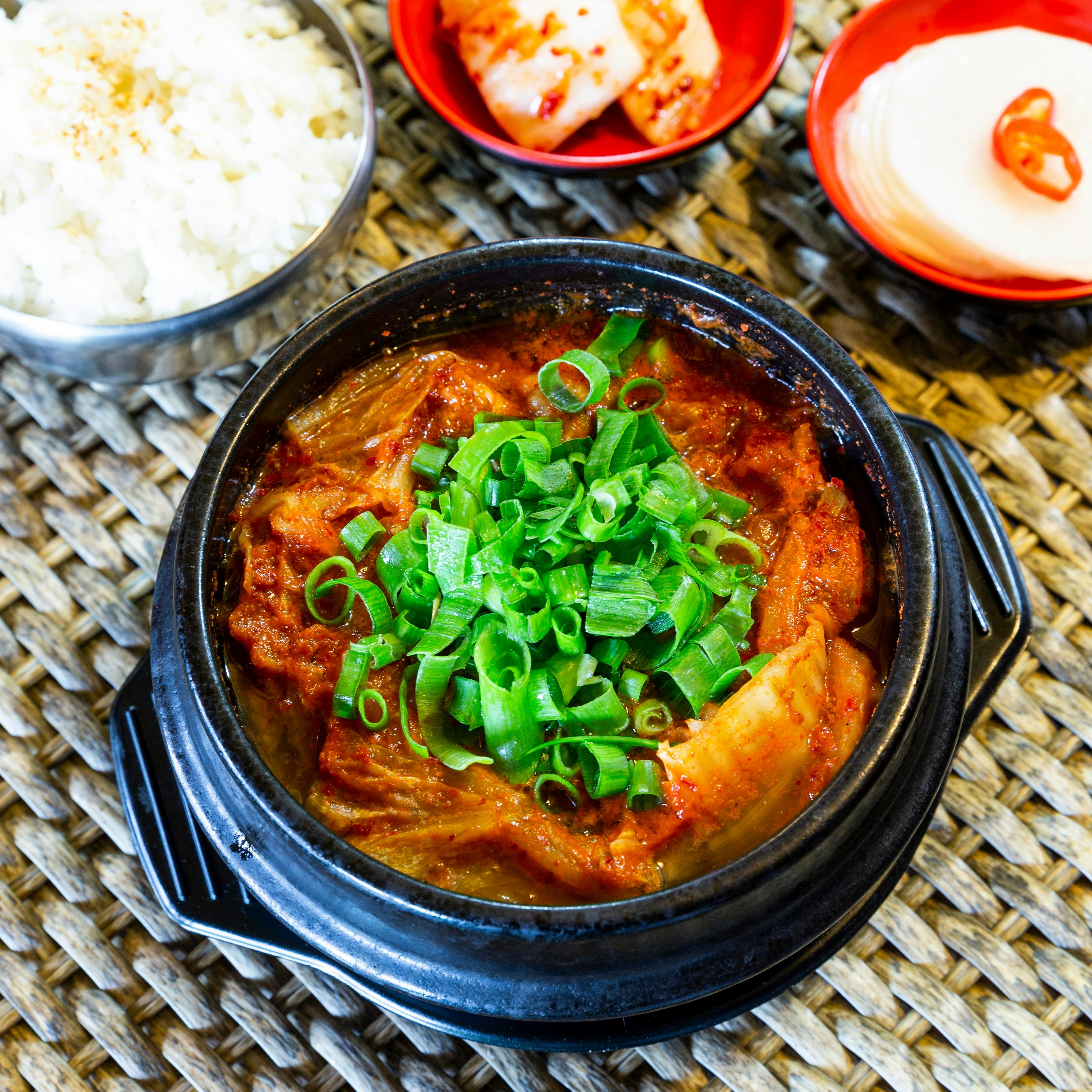 Traditional Korean kimchi stew