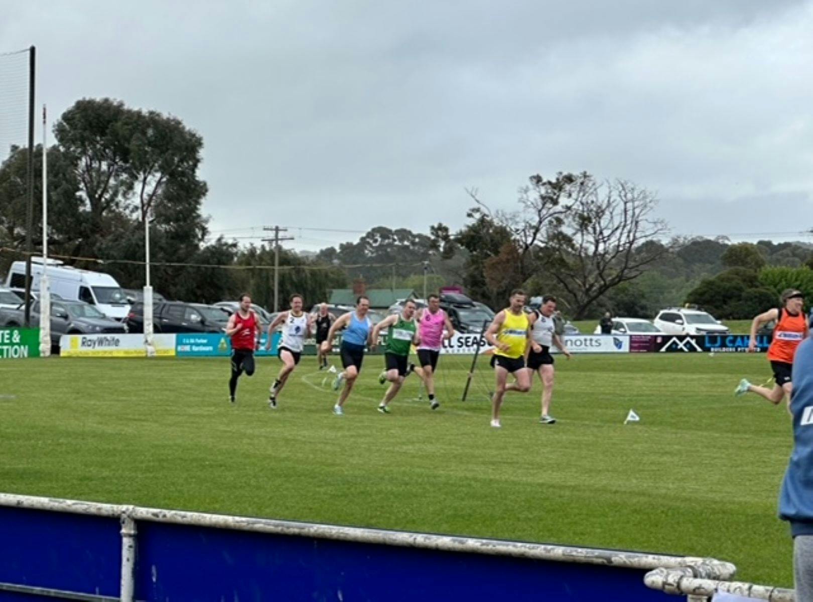 Group of athletes running