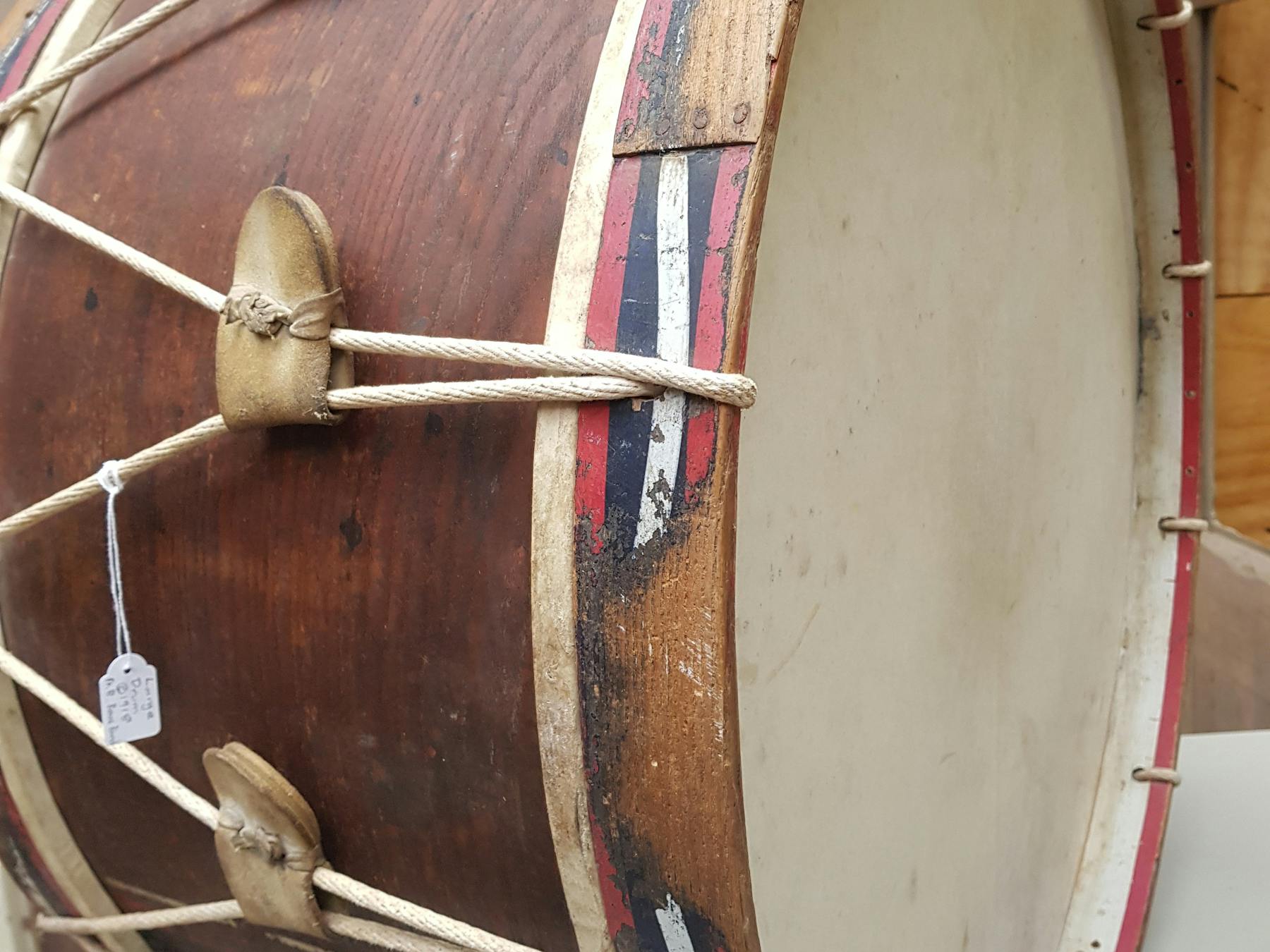 Drum belonging to the pollo Bay Brass Band 1918