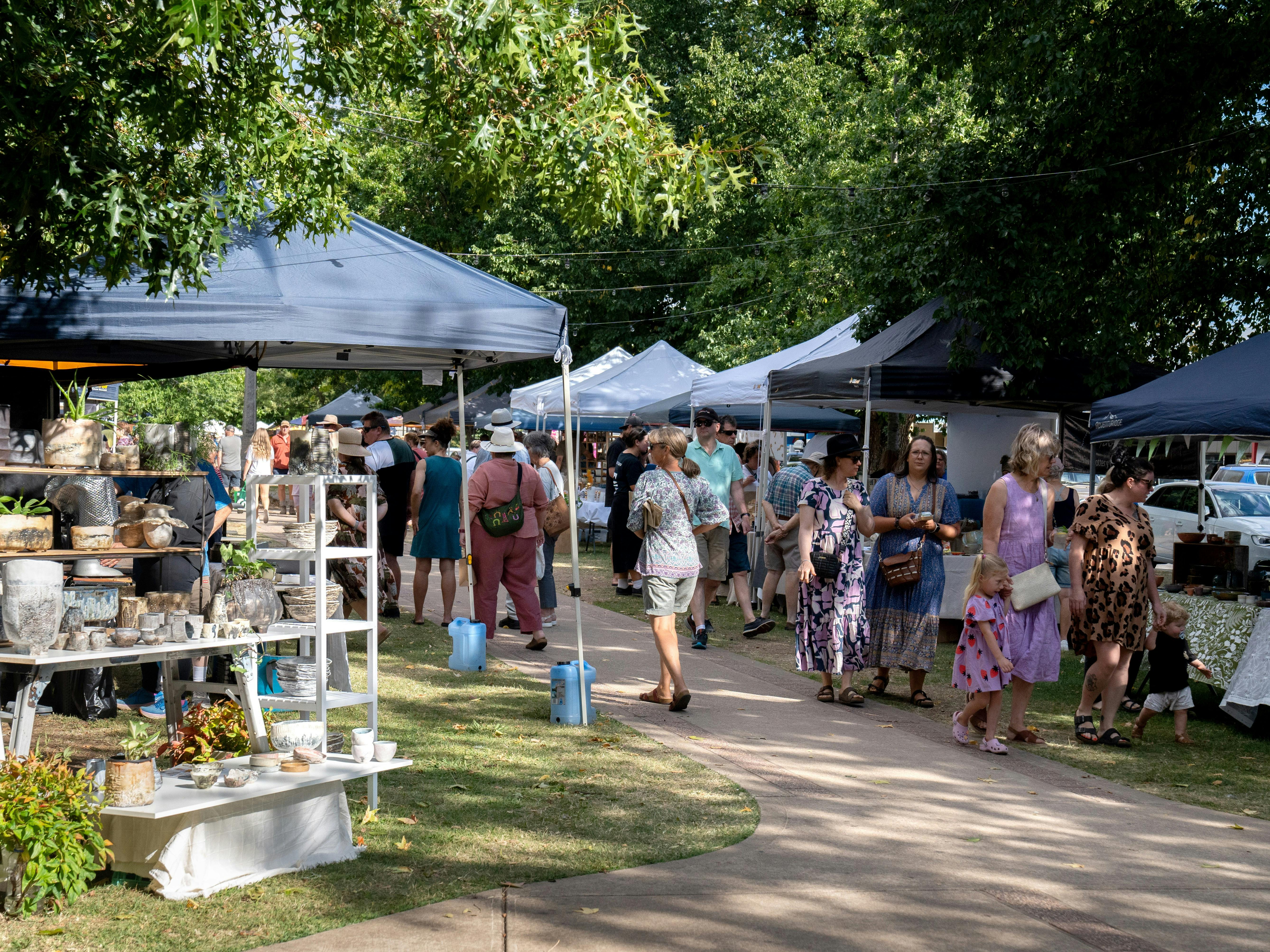 Mansfield Pottery Festival happens in central High Street in Mansfield each Labour Day weekend