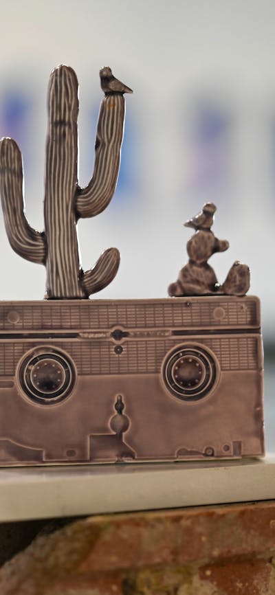 Artwork by Shaun Hayes, Dust Collectors Exhibition, installation view Tuggeranong Arts Centre.