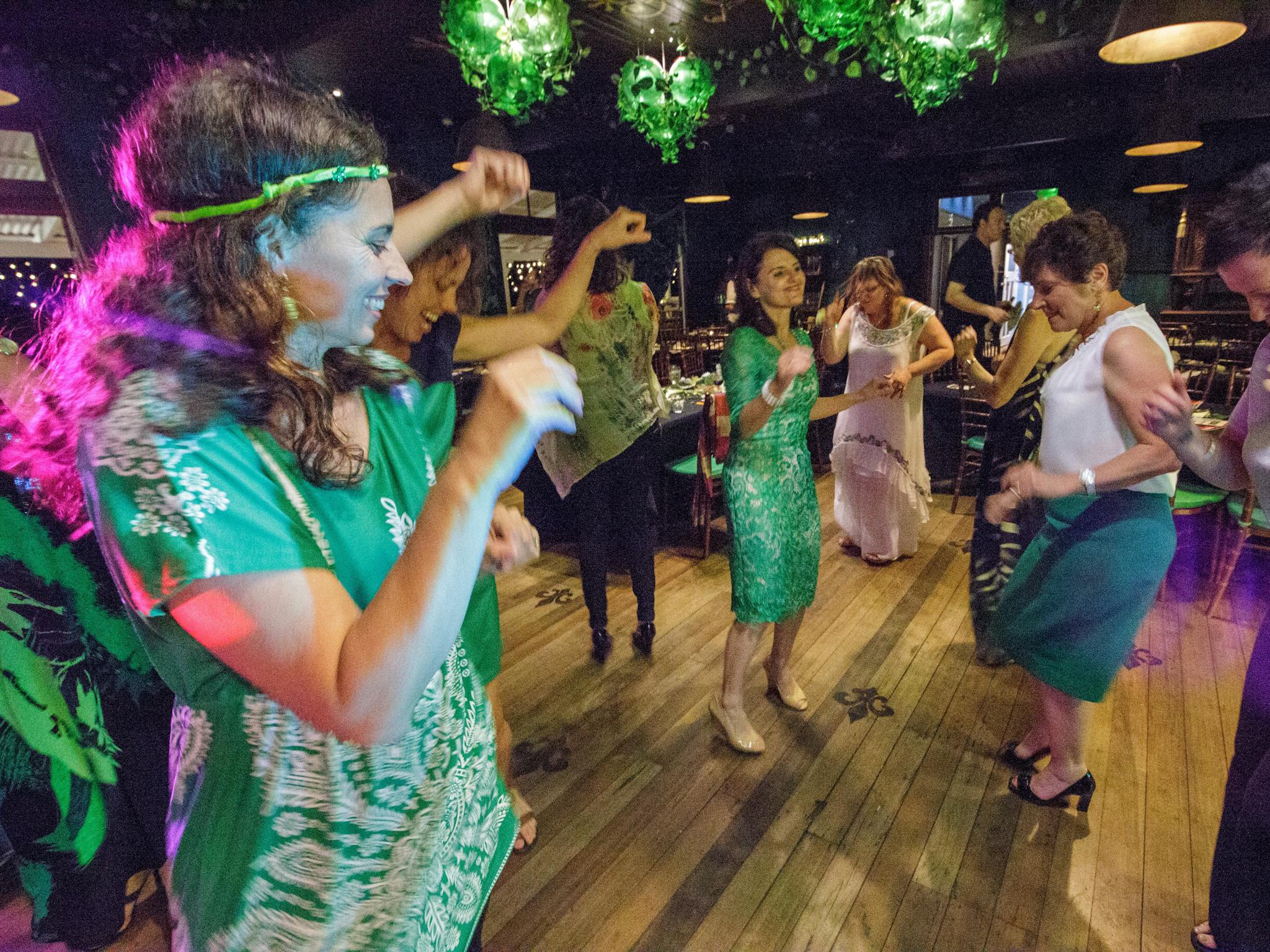 Dancing fun in The Green Room (one of the hotel rooms available for events)
