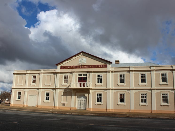 Urana's Memorial Hall - large double storey federation style building