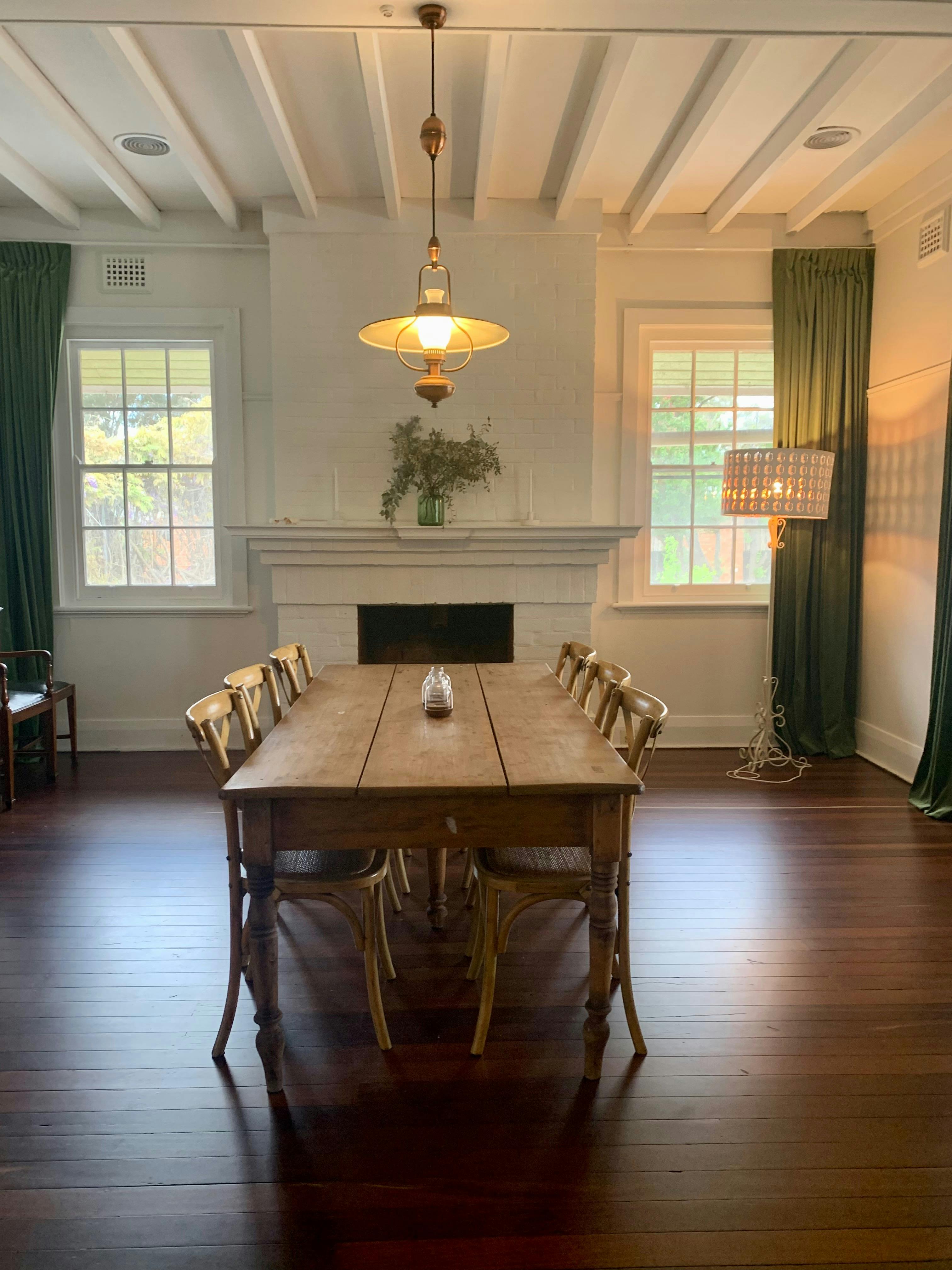 Enjoy the old world charm and relaxed elegance of the home’s formal dining room.