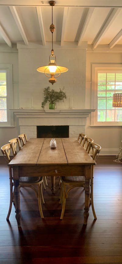 Enjoy the old world charm and relaxed elegance of the home’s formal dining room.