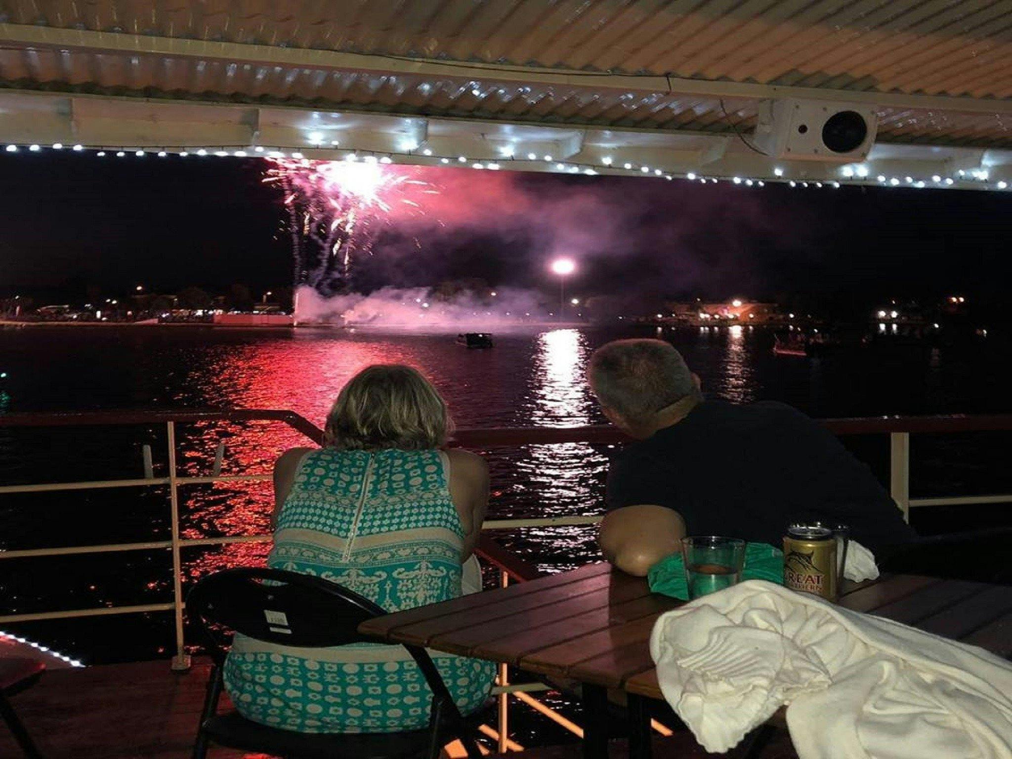 PS Cumberoona by night