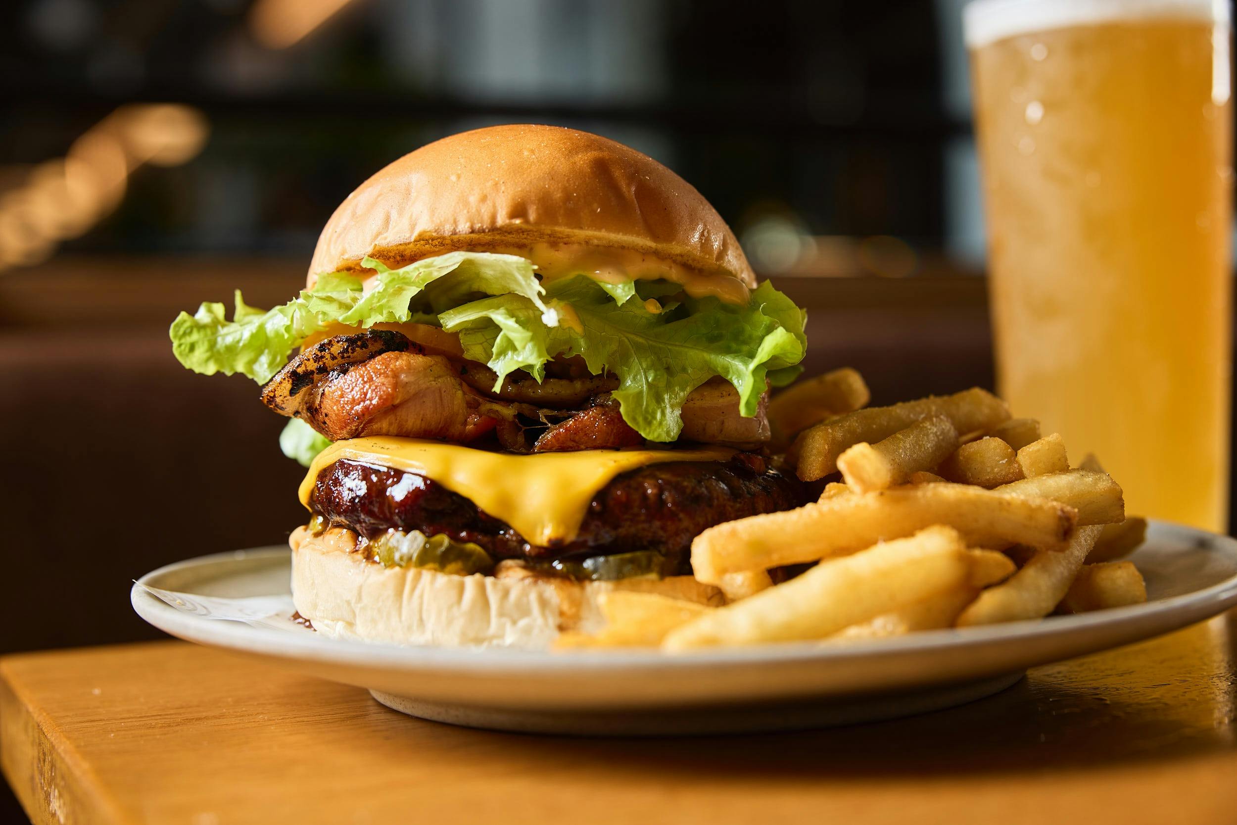 Hurricane's Grill & Bar - Bondi Beach Beef Burger and Fries