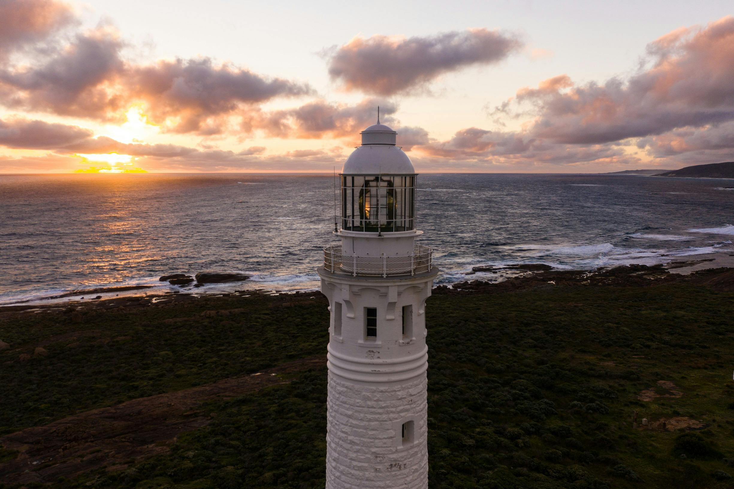 Aerial view of Cape Leeuwin Lighthouse