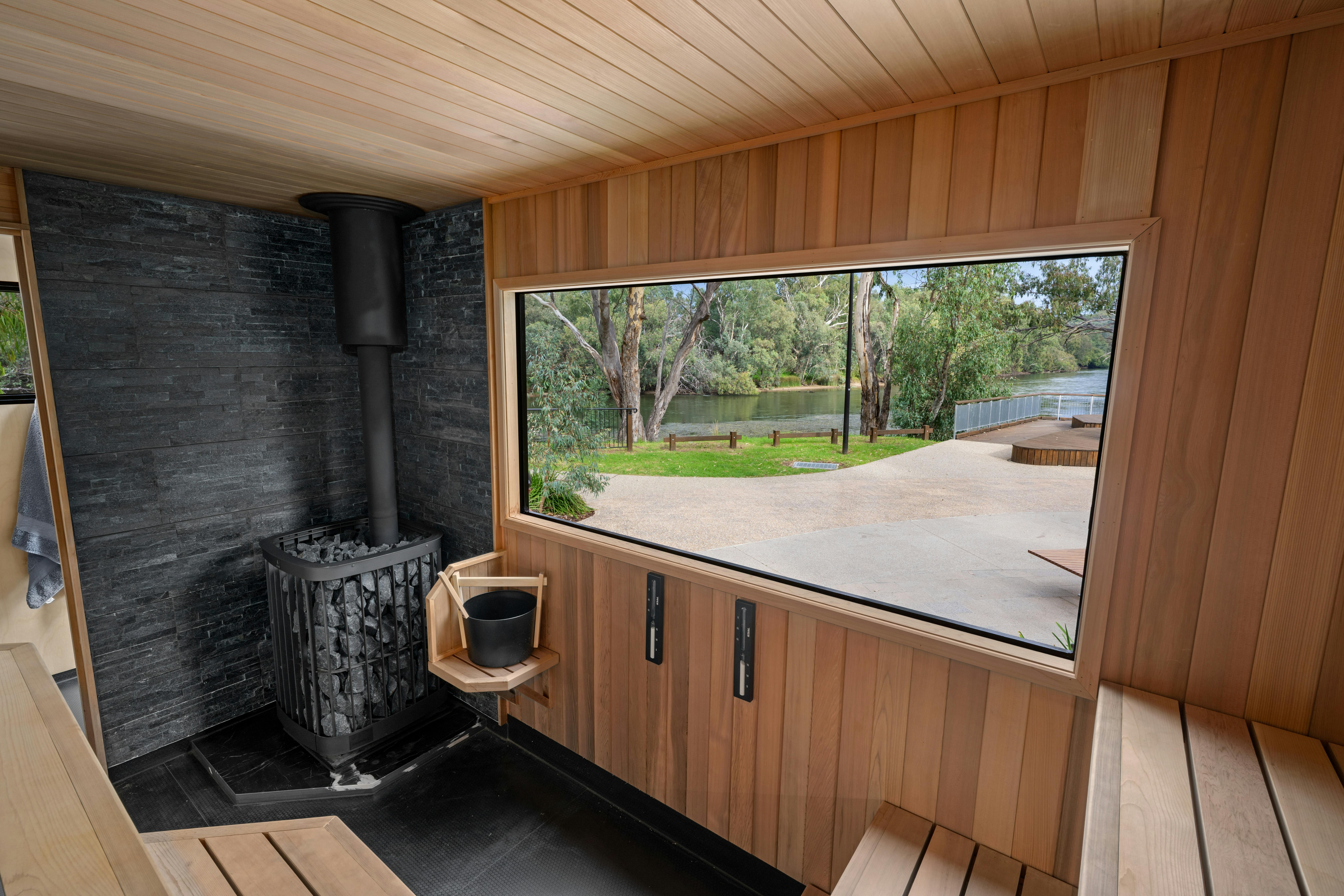 Image showing internal view of Murray River from Sauna.