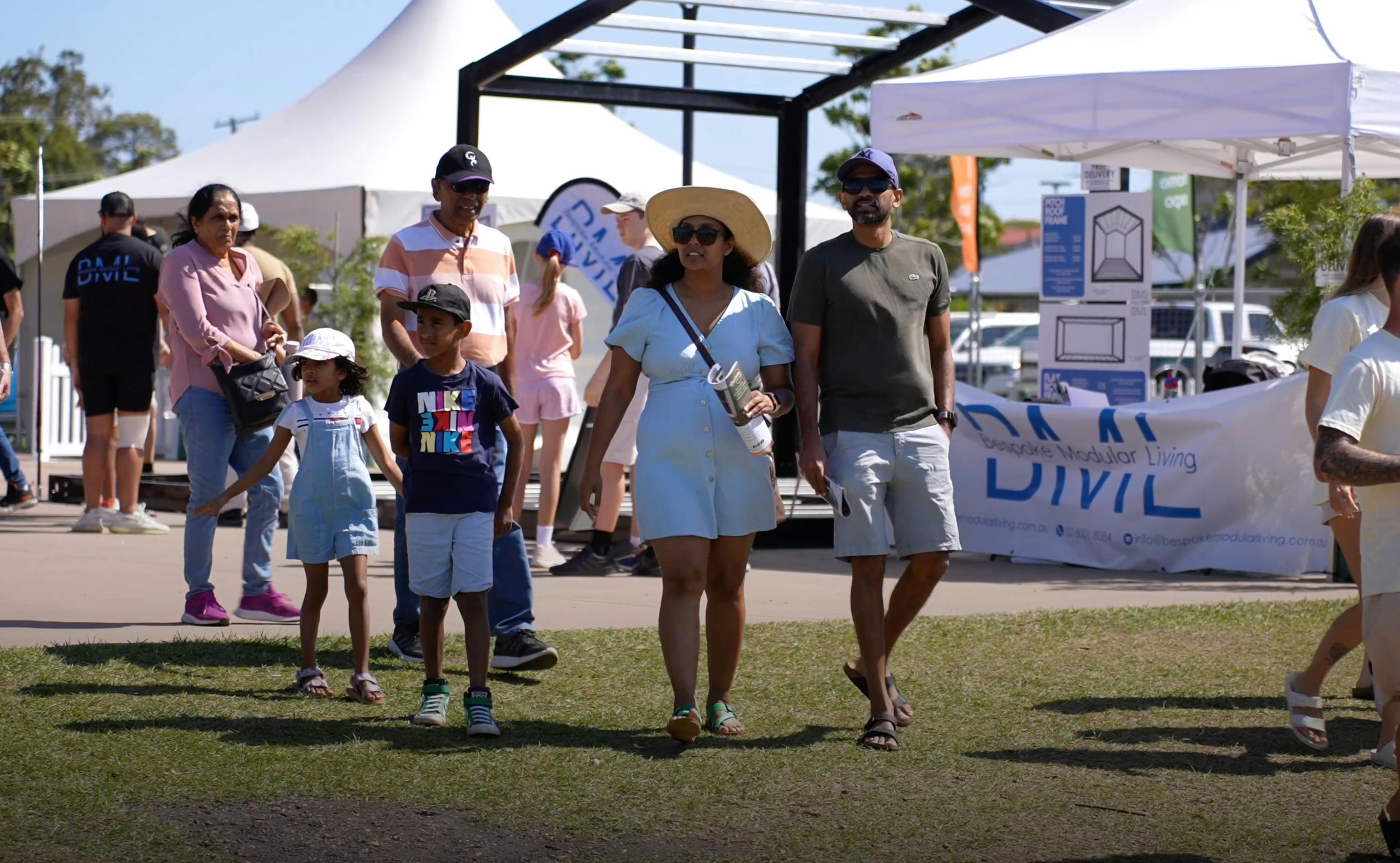 visitors entering the Tiny Home Expo