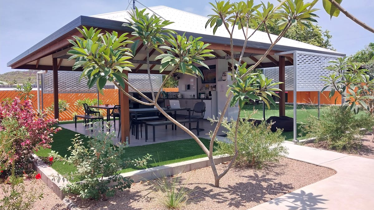 Enjoy a continental breakfast in our under-cover outdoor area with garden view and cooling breeze